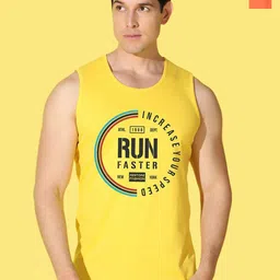WOOSTRO Pack Of 2 Printed Combed Cotton GymInnerwear VWS26(BKLN ORANGE)(RUN YELLOW)-image-60