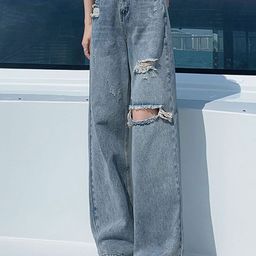 StyleCast Women Regular Fit Mid-Rise Highly Distressed Cotton Stretchable Jeans-image-95
