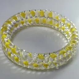 HALLO Yellow Plastic Bangle-35
