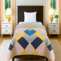 Threadwear Multicoloured Geometric AC Room 300 GSM Single Bed Comforter-picture-18