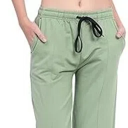 Women Solid Green Track Pants-image-85