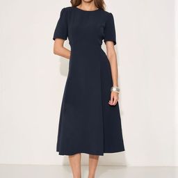 Annabelle by Pantaloons Night Sky Women Puff Sleeve A-Line Midi Dress-picture-2
