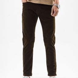 Snitch Men Dark Brown Mid-Rise Slim Fit Trouser-image-73