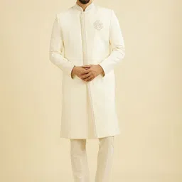 Manyavar Men Embroidered Sherwani Set-image-62