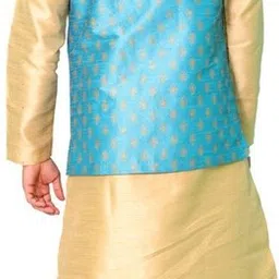 House of Aqss Men Regular Kurta with Trousers image 5