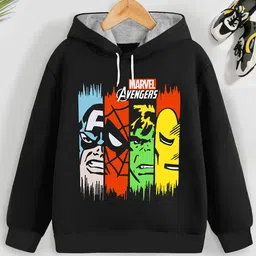 YK Marvel Boys Printed Hooded Sweatshirt-picture-30