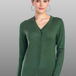 Moda Elementi Women V-Neck Woollen Cardigan-image-96