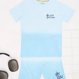 Pantaloons Junior Boys Printed T-shirt with Shorts-image-92