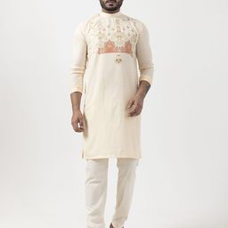 DEVOILER Men Ethnic Motifs Printed Regular Kurta with Pyjamas-45