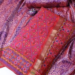 Meena Bazaar Floral Printed Art Silk Unstitched Dress Material-image-68