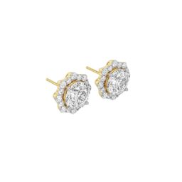 Emori0.50 CT Floral Halo Detachable Diamond Studs-image-6