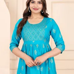 Cloth Bites Women Ethnic Motifs Printed Round Neck Top-picture-52