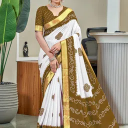 DIVASTRI Bandhani Printed Zari Pure Cotton Designer Saree-picture-48