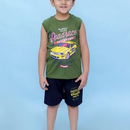 CHANDRIKA Boys Olive Clothing Set-image-74