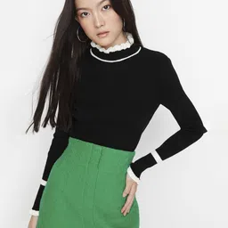Trendyol Women Striped Crop Pullover-image-97