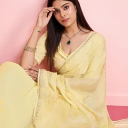 TASRIKA Women Ethnic Motifs Beads and Stones Saree-image-38