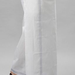 Ramraj Men Solid Adjustable Dhoti with Border image 2
