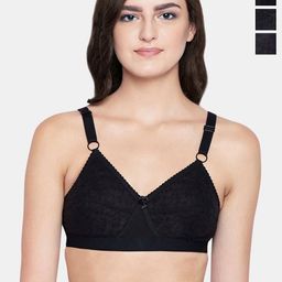 Bodycare Pack Of 3 Self Design Half Coverage  Lightly Padded Bra-14
