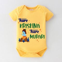 BLUSHES Infants Janmashtami Printed Pure Cotton Bodysuit-image-37