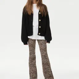 Marks & Spencer Girls Animal Printed Ankle-Length Flared Leggings-image-34
