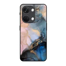 QRIOH Marble Ink Printed Sleek & Lightweight Silicone OnePlus Nord 3 5G Glass Back Case-picture-24