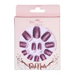 BEROMT Set Of 16 Salon Finish Press On Nail Tip With Application Kit - BFN778BPN image 1