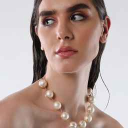 SOHI The Serendipity Collar Gold-Plated Beaded Necklace-32