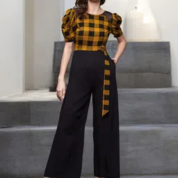 Miss Chase Checked Basic Jumpsuit-image-47