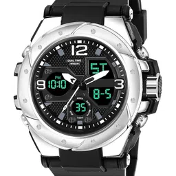 Otage Men Dial & Textured Straps Analogue Watch Reborn 9015Dual-SilverBlack1-51