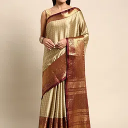 LeeliPeeri Designer Ethnic Motifs Woven Design Zari Banarasi Saree-image-43