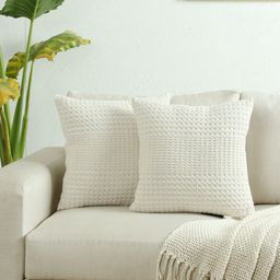 House This White Set of 2 Checked Square Cushion Covers-15