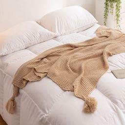 JC HOME Khaki Geometric AC Room Single Bed Blanket-image-19