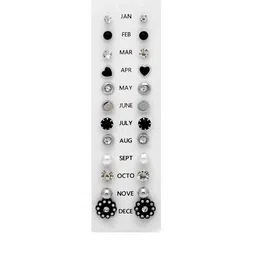 Stoln Set Of 12Artificial Stones Studded Circular Shaped Studs image 5