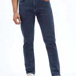 SHOWOFF Men Comfort Slim Fit Mid-Rise Cotton Light Fade Acid Wash Jeans-image-67