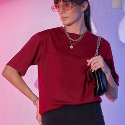 BUY NEW TREND Women Pack of 2 Oversized Cotton T-shirt-image-75