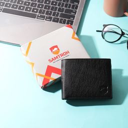 SAMTROH Men Textured Zip Detail PU Two Fold Wallet-image-34