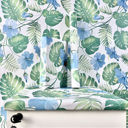 Myntra Elegant Homes Cream & Green Printed Self-Adhesive & Durable Wall Sticker-image-43