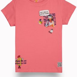 Gini and Jony Girls Graphic Printed Round Neck Cotton T-Shirt-picture-15