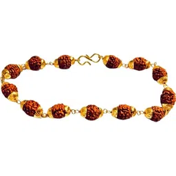 Divine souvenirs Unisex Wooden Rudraksh Beaded Link Bracelet-50