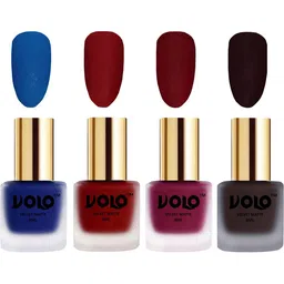 VOLO Set of 4 Velvet Dull Matte Nail Polish - 8 ml Each - 19-22-25-45-64