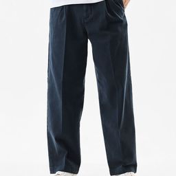 Snitch Men Navy Blue Mid-Rise Baggy Trouser-image-16