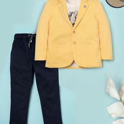 Ridokidz Boys Single-Breasted Blazers With Printed T-Shirt-43