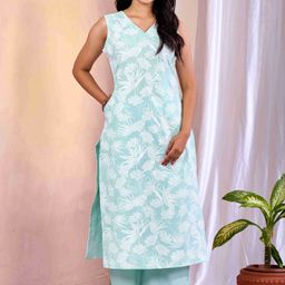 MissKurti Printed Pure Cotton Top With Trousers Co-Ords-image-15