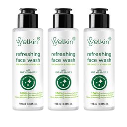 WELKIN Set Of 3 Refreshing Face Wash With Vitamin E - 100 ml Each-8