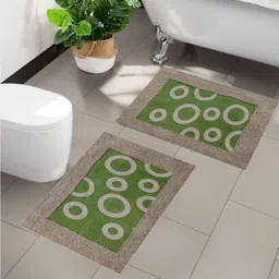 Aura 2-Pcs Green & Beige Textured Anti-SkidDoormat-28