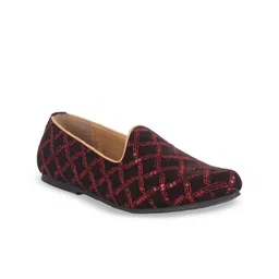 FAUSTO Men Printed Round Toe Lightweight Mojaris-picture-13
