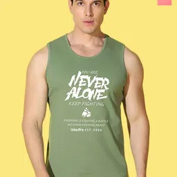 WOOSTRO Pack Of 2 Printed Combed Cotton Gym Vests VWS26(98 PEACH)(ALONE LGTGREEN)-image-37