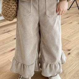 LULU & SKY Girls Wide Leg High-Rise Slash Knee Light Fade Jeans-image-55