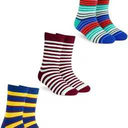 Dynamocks Pack Of 3 Striped Calf Length Socks-9