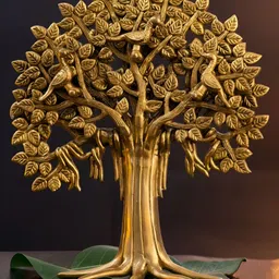 The Advitya Gold-Toned Kalpavriksha Tree Religious Figurine Showpiece-picture-38